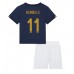 Frankrijk Ousmane Dembele #11 Babykleding Thuisshirt Kinderen WK 2022 Korte Mouwen (+ korte broeken)